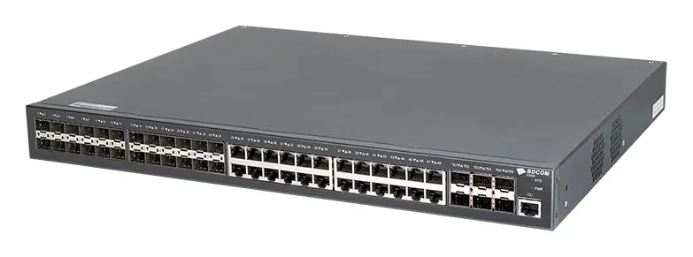 BDCOM S3900-48M6X 24 Port Gigabit 24×SFP 6×10G SFP+ Yönetilebilir Switch