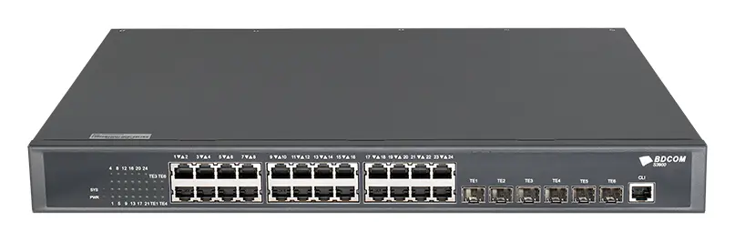 BDCOM S3900-48S6X 48 Port Gigabit SFP 6×10G SFP+ Yönetilebilir Switch — görsel 2