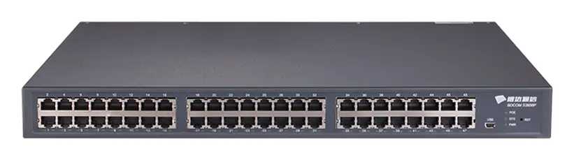 BDCOM S3956P 48 Port Gigabit PoE 8×10G SFP+ Yönetilebilir Switch