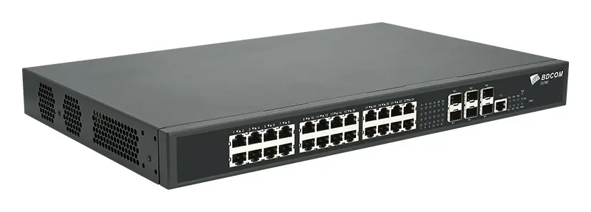 BDCOM S5700-24EP6X 24 Port 2.5G PoE 6×10G SFP+ Yönetilebilir Switch görsel 4