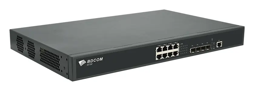 BDCOM S5700-8EP4X 8 Port 2.5G PoE 4×10G SFP+ Yönetilebilir Switch görsel 4