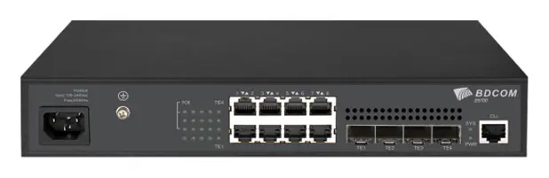 BDCOM S5700-8ET4XV1 8 Port 2.5G 4×10G SFP+ Yönetilebilir Switch
