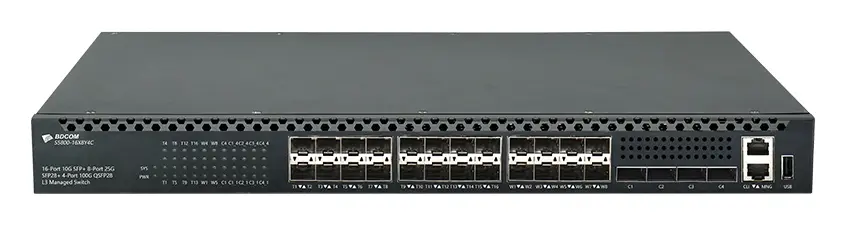 BDCOM S5800-16X8Y4C 16 Port 10G SFP+ 8×25G SFP28 4×100G QSFP28 Veri Merkezi Switch