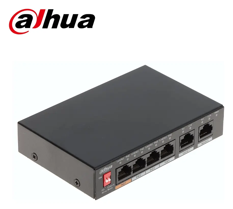 Dahua CS4006-4ET-60 4 Port Yönetilebilir PoE Switch