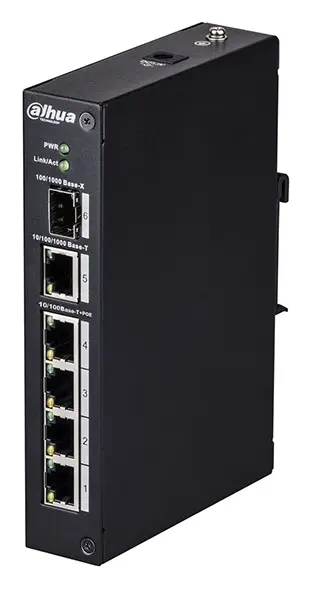 Dahua PFS3106-4P-60 4 Port Endüstriyel PoE Switch