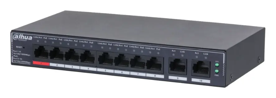 Dahua SG4010P 10 Port 8 PoE Gigabit Cloud PoE Switch
