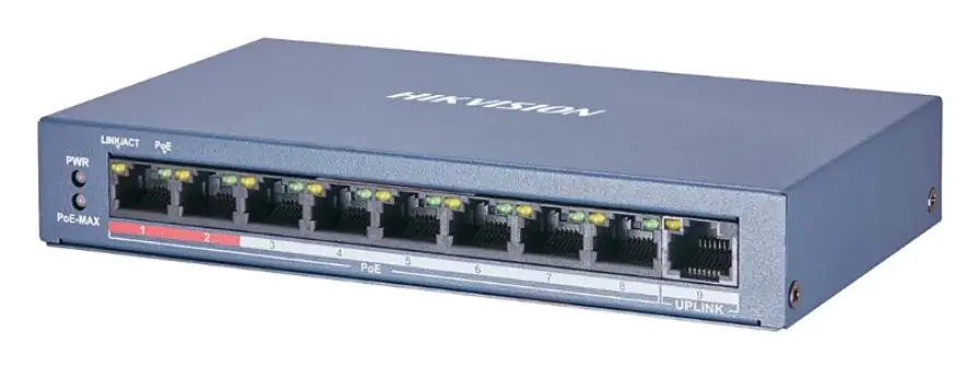 Hikvision DS-3E0109P-E/M(B) 8 Port PoE Switch — görsel 2