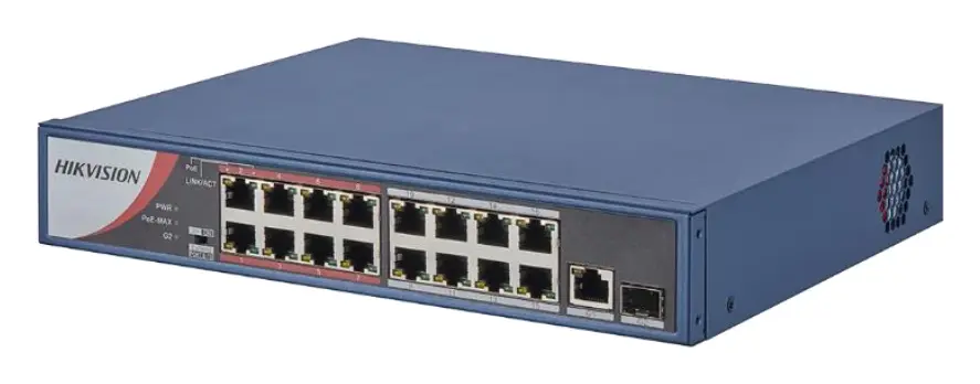 Hikvision DS-3E0318P-E/M(B) 16 Port PoE Switch — görsel 2