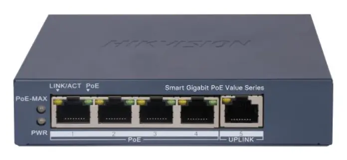 Hikvision DS-3E1505P-EI/M HOT 4 Port Gigabit Smart PoE Switch