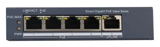 Hikvision DS-3E1505P-EI/M(C) 4 Port Gigabit PoE Switch — görsel 2