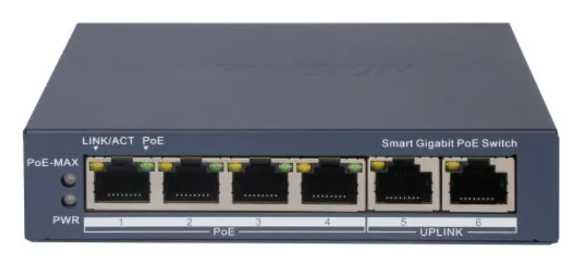 Hikvision DS-3E1506P-EI 4 Port Gigabit Smart PoE Switch