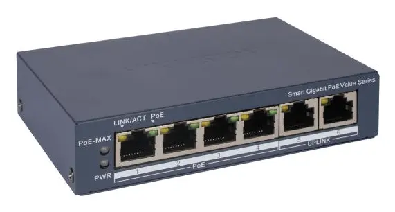 Hikvision DS-3E1506P-EI/M(C) 4 Port Gigabit PoE Switch — görsel 3