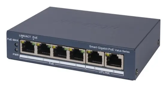 Hikvision DS-3E1506P-EI/M(C) 4 Port Gigabit PoE Switch — görsel 5