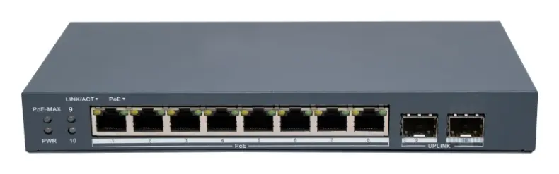 Hikvision DS-3E1510P-EI/M-8P2F 8 Port Gigabit Smart PoE Switch
