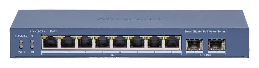 Hikvision DS-3E1510P-EI/M-8P2F(C) 8 Port Gigabit PoE Switch