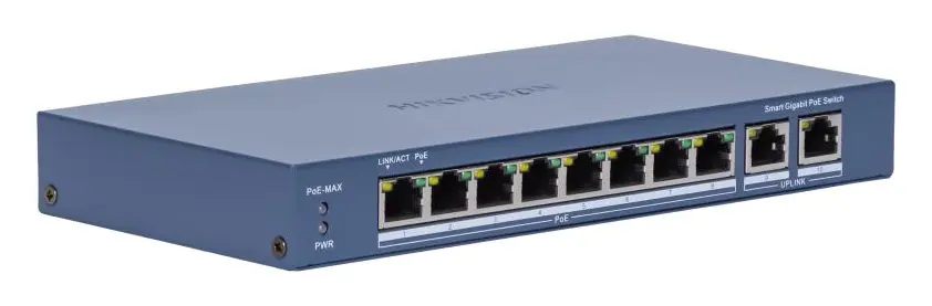 Hikvision DS-3E1510P-EI/M(C) 8 Port Gigabit PoE Switch — görsel 3