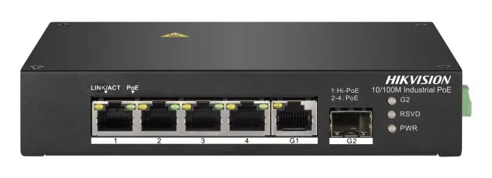 Hikvision DS-3T0306HP 4 Port PoE Endüstriyel Switch