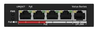 HiLook NS-0105P-35(B) 4 Port PoE Switch
