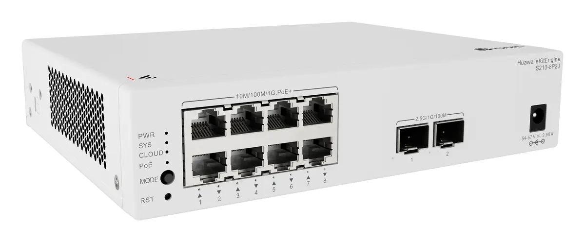 Huawei S210-8P2J 8 Port Gigabit PoE+ PoE Switch — görsel 2