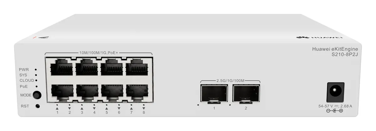 Huawei S210-8P2J 8 Port Gigabit PoE+ PoE Switch — görsel 4