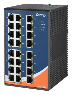 ORing IES-1240 24FE Unmnaged Endüstriyel Yönetilemez Switch