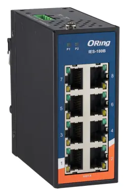 ORing IES-180B 8FE Ethernet Switch, Mini Endüstriyel Yönetilemez Switch — görsel 3