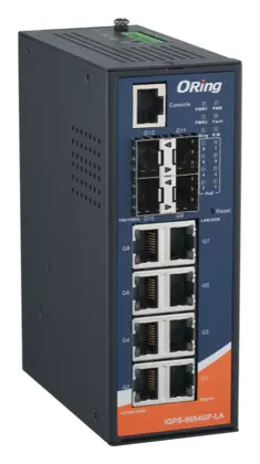 ORing IGPS-9084GP-LA 8GE PoE + 4G SFP Cyber-hardened L2 Ethernet Switch, IEEE 802.3af/at, No IEEE 1588 Endüstriyel Yönetilebilir PoE Switch