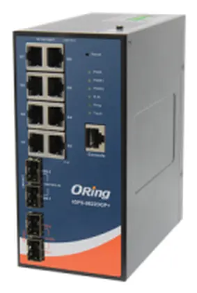 ORing IGPS-9822DGP+ 8GE PoE + 2 100/1G/2.5G SFP + 2 1G/10G SFP Ethernet Switch, IEEE 802.3af/at Endüstriyel Yönetilebilir PoE Switch