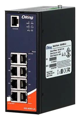 ORing IGS-9080-LA-PN PROFINET CC-B Ethernet Switch ve 8GE Endüstriyel Yönetilebilir Switch