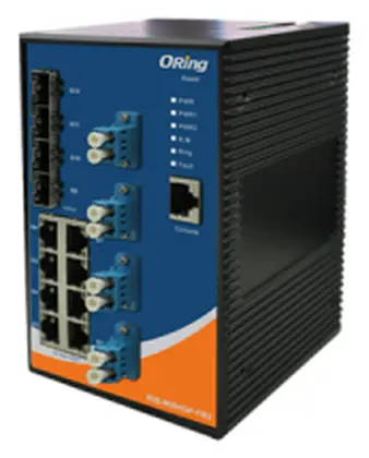 ORing IGS-9084GP-FB2-MM-LC 8GE + 4G SFP Ethernet Switch, Multi-mode LC Fiber bypass Endüstriyel Yönetilebilir Switch