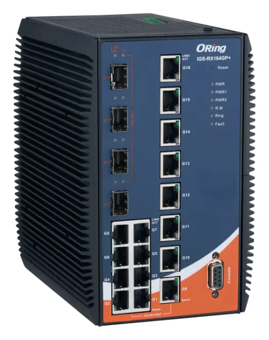 ORing IGS-RX164GP+ 16GE + 4 10G L3 Endüstriyel Yönetilebilir Switch