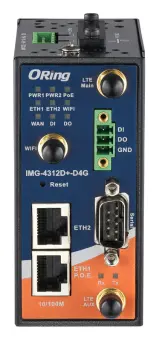 ORing IMG-4312D+-D4G FirstNet approved LTE Gateway ve WIFI4, 2FE ve 1 RS-232/422/485 port Endüstriyel IoT Gateway — görsel 2