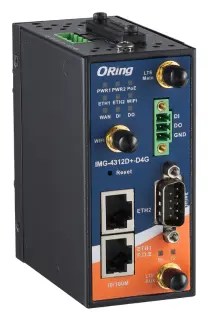 ORing IMG-4312D+-D4G FirstNet approved LTE Gateway ve WIFI4, 2FE ve 1 RS-232/422/485 port Endüstriyel IoT Gateway — görsel 3