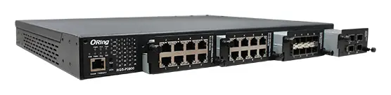 ORing RGS-P9000-HV IEC 61850-3 Modular Cyber-hardened Yönetilebilir L2 Ethernet Switch, 4 Slots, Dual AC/DC IEC 61850-3 Trafo Merkezi Switch