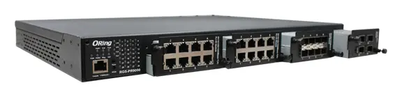 ORing RGS-PR9000-HV IEC 61850-3 Modular L3 Yönetilebilir Substation Ethernet Switch, 4 Slots, Dual AC/DC IEC 61850-3 Trafo Merkezi Switch