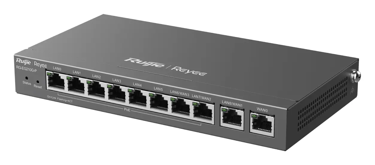 Reyee RG-EG210G-P 10 Port Gigabit PoE+ Bulut Yönetimli Router — görsel 3