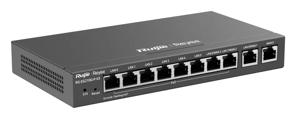 Reyee RG-EG210G-P-V3 10 Port Gigabit PoE+ Bulut Yönetimli Router — görsel 2