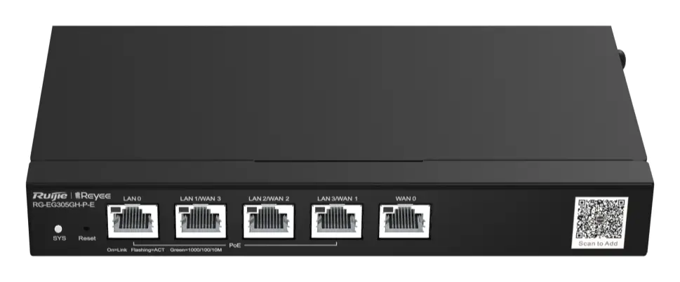 Reyee RG-EG305GH-P-E 5 Port PoE Bulut Yönetimli Router görsel 2