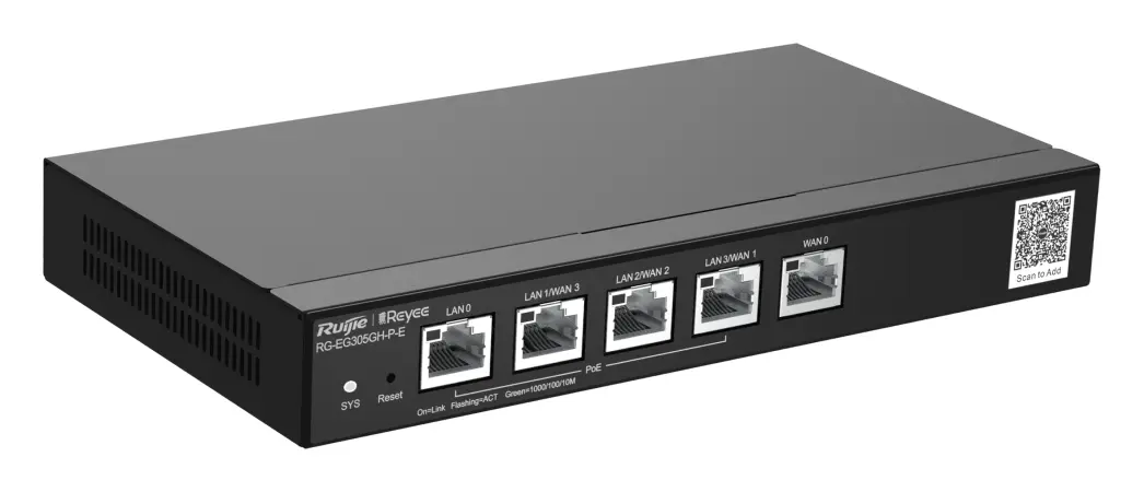 Reyee RG-EG305GH-P-E 5 Port PoE Bulut Yönetimli Router görsel 3