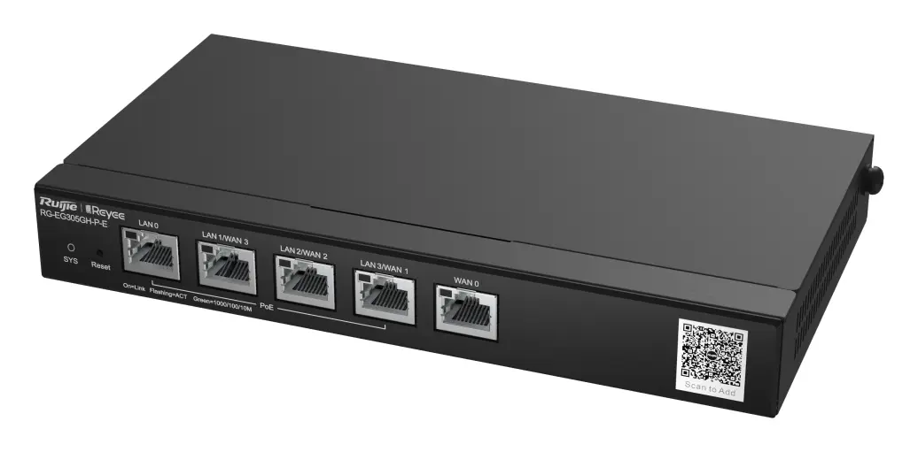 Reyee RG-EG305GH-P-E 5 Port PoE Bulut Yönetimli Router görsel 4