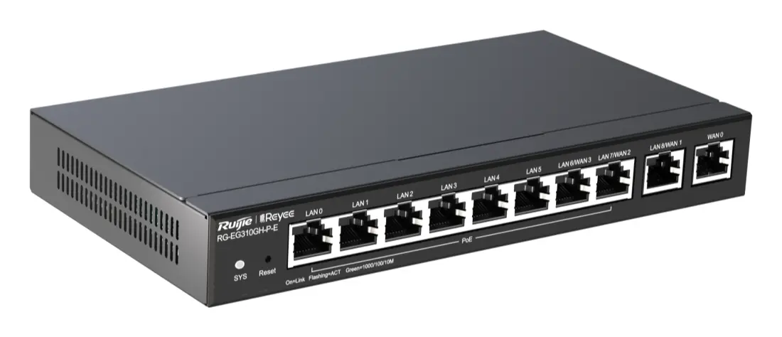 Reyee RG-EG310GH-P-E 10 Port PoE Bulut Yönetimli Router görsel 3