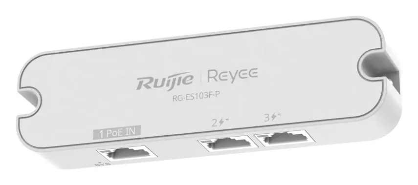 Reyee RG-ES103F-P 3 Port Fast Ethernet PoE+ Yönetilemez Switch görsel 2