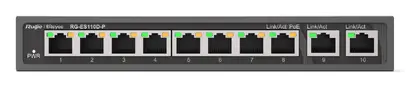 Reyee RG-ES110D-P 8 Port Fast Ethernet 2×Gigabit Yönetilemez Switch