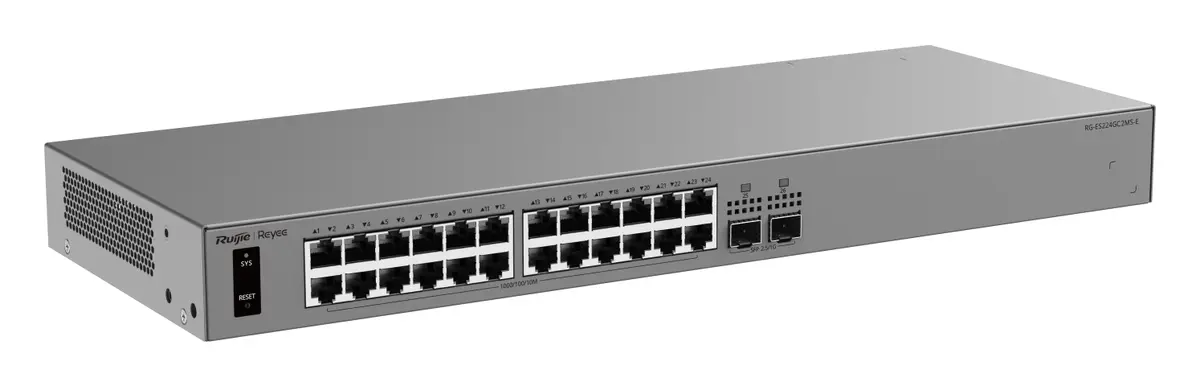 Reyee RG-ES224GC2MS 24 Port Gigabit 2×2.5G SFP Akıllı Yönetilebilir Switch — görsel 2