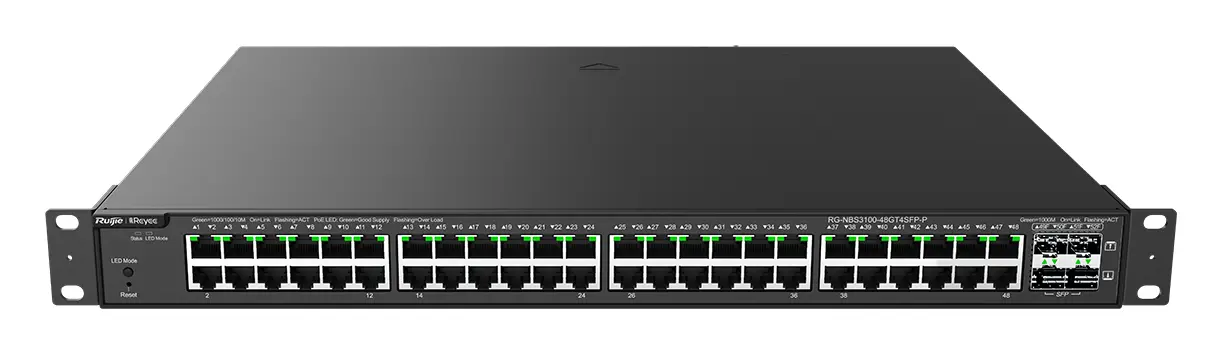 Reyee RG-NBS3100-48GT4SFP-P 48 Port Gigabit PoE+ 4×SFP Yönetilebilir Switch