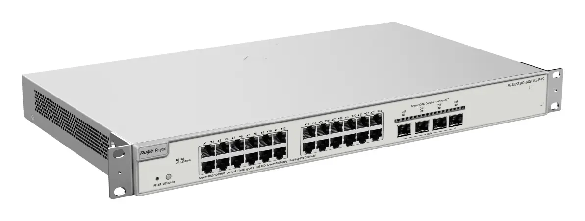 Reyee RG-NBS5200-24GT4XS-P-V2 24 Port Gigabit PoE 4×10G SFP+ L3 Yönetilebilir Switch görsel 3