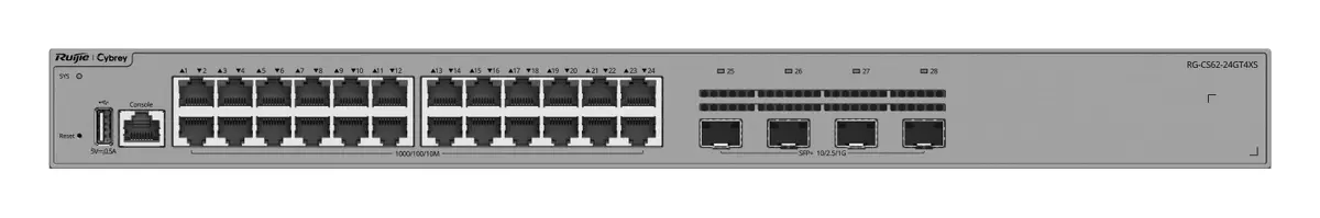 Ruijie RG-CS62-24GT4XS 24 Port Gigabit 4×10G SFP+ L3 Yönetilebilir Switch görsel 2