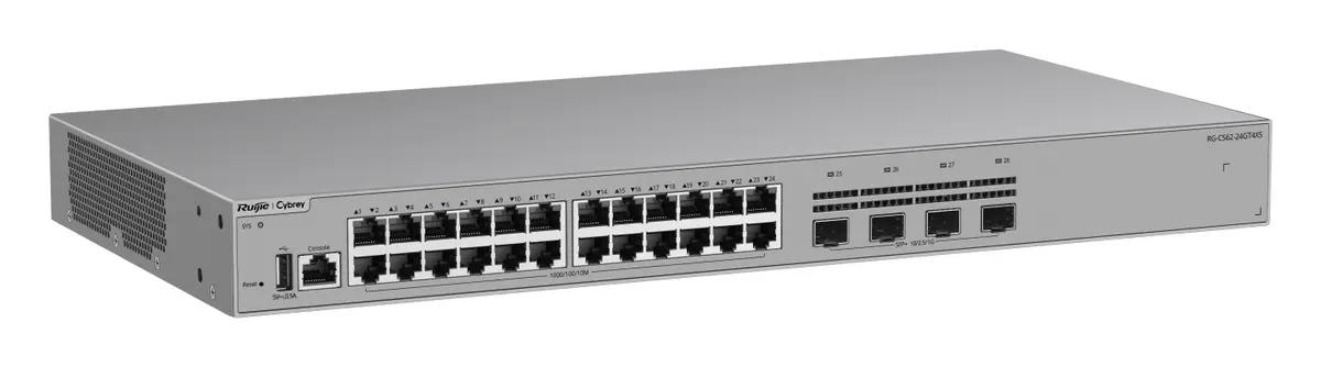 Ruijie RG-CS62-24GT4XS 24 Port Gigabit 4×10G SFP+ L3 Yönetilebilir Switch görsel 3
