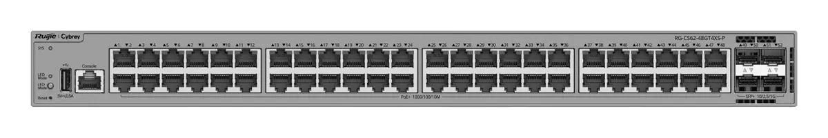 Ruijie RG-CS62-48GT4XS-P 48 Port Gigabit PoE+ 4×10G SFP+ L3 Yönetilebilir Switch görsel 2