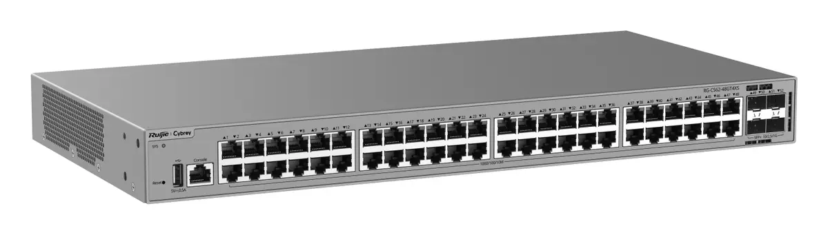 Ruijie RG-CS62-48GT4XS 48 Port Gigabit 4×10G SFP+ L3 Yönetilebilir Switch görsel 3